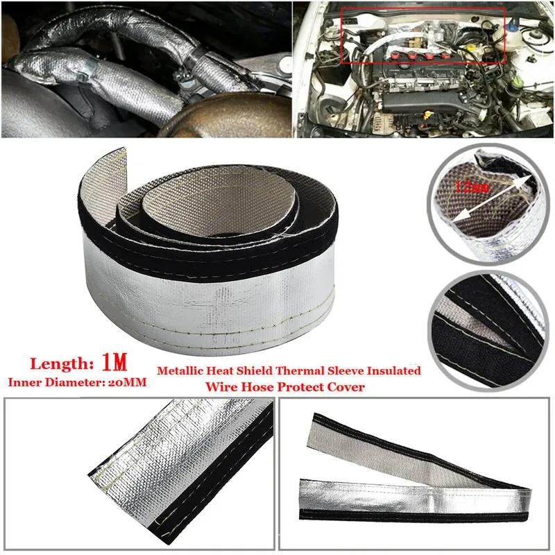 6 Car Heat Shield Sleeve Insulated Wire Hose Cover Wrap Tube Thermal Insulated Sleeve Wire Cover Cord Heat Shield Thermal Cover