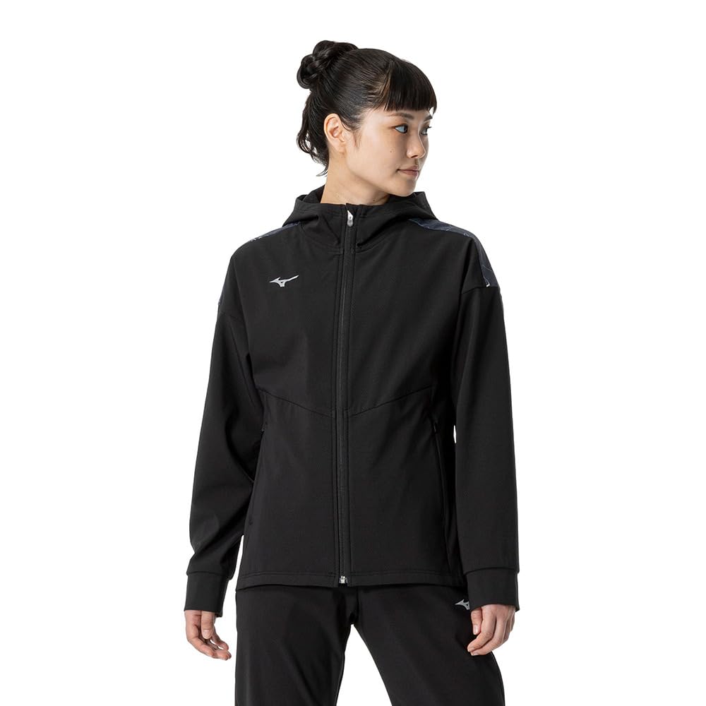 

Mizuno Tech Shield Training Size S Jacket, Windproof, Stretch, Water-Repellent, 32MCA860, Women s, Black, чёрный