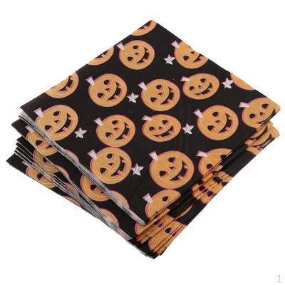 20 stuks Vrolijke Halloween Pompoen Papieren Servet Wegwerp Tafelgerei Decor