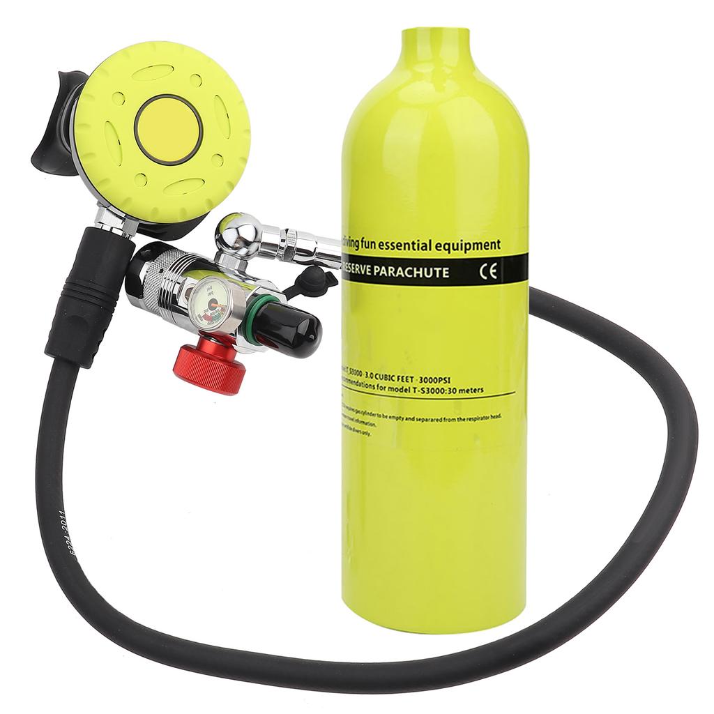 1L Underwater Respirator Scuba Diving Cylinder Snorkeling Oxygen Tank with Inflator Dive Equipment Kit