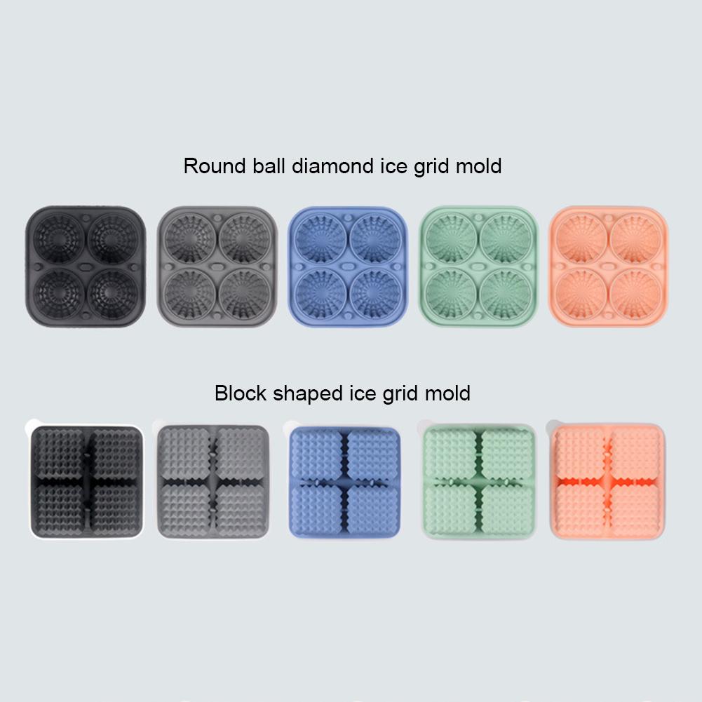 Silicone Whiskey  Ice Cube Maker Tray with Lid Household DIY Ice Mold  Kitchen Bar Accessories  for Cooling Drinking