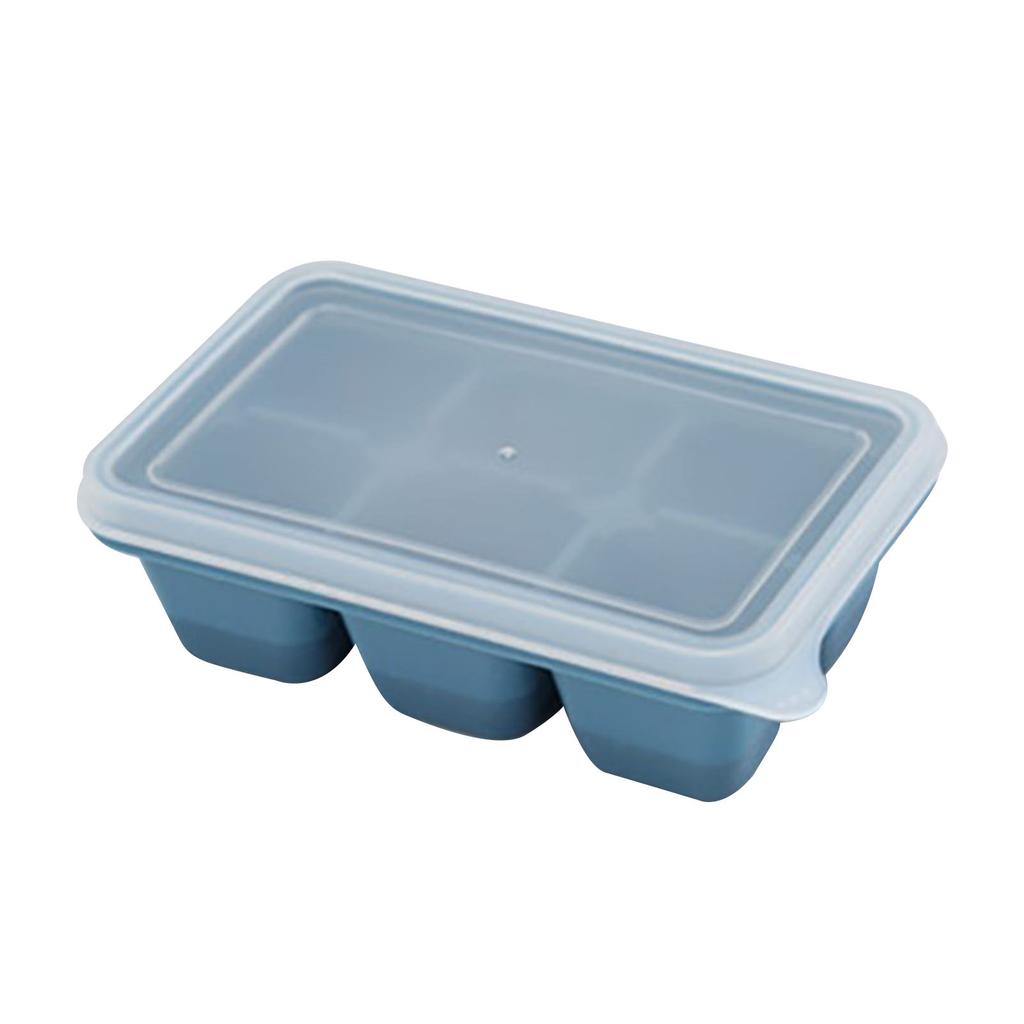 Trays Multipurpose 6 Grids Reusable Leakage Proof Easy Release Soft Bottom Silicone   Molds with Removable Lid
