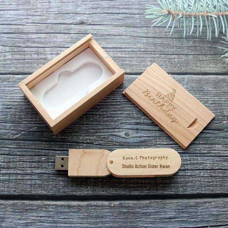Bamboo & Wood 32GB USB Flash Drive with Custom Logo - Perfect for Graduation Souvenirs & Promotional Gifts