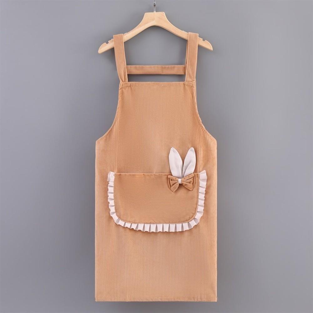 Breathable Chef Apron Corduroy Cooking Baking Bibs New Kitchen Apron  for Women Girl