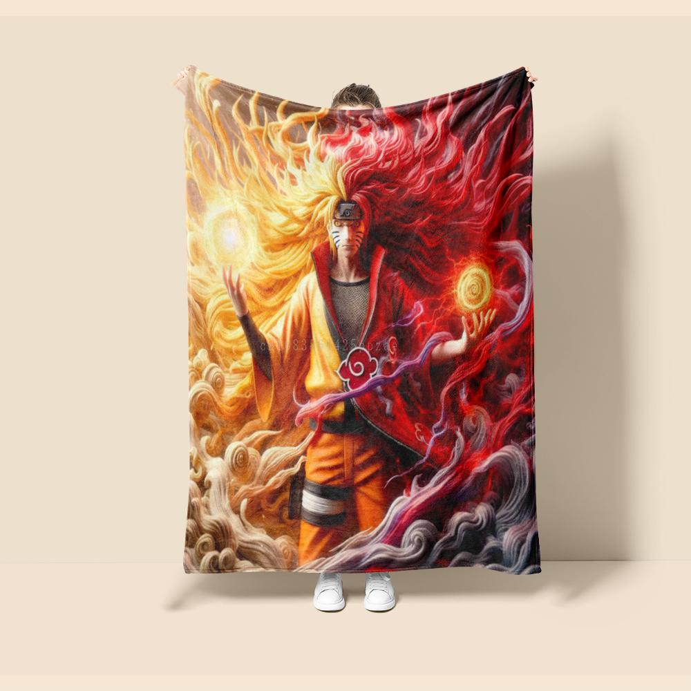 Flannel Blanket Blanket,Naruto Cartoon Sofa Winter Comfort Soft Fluffy Luxury Blanket Adult Home and Decor Microfiber Bedding