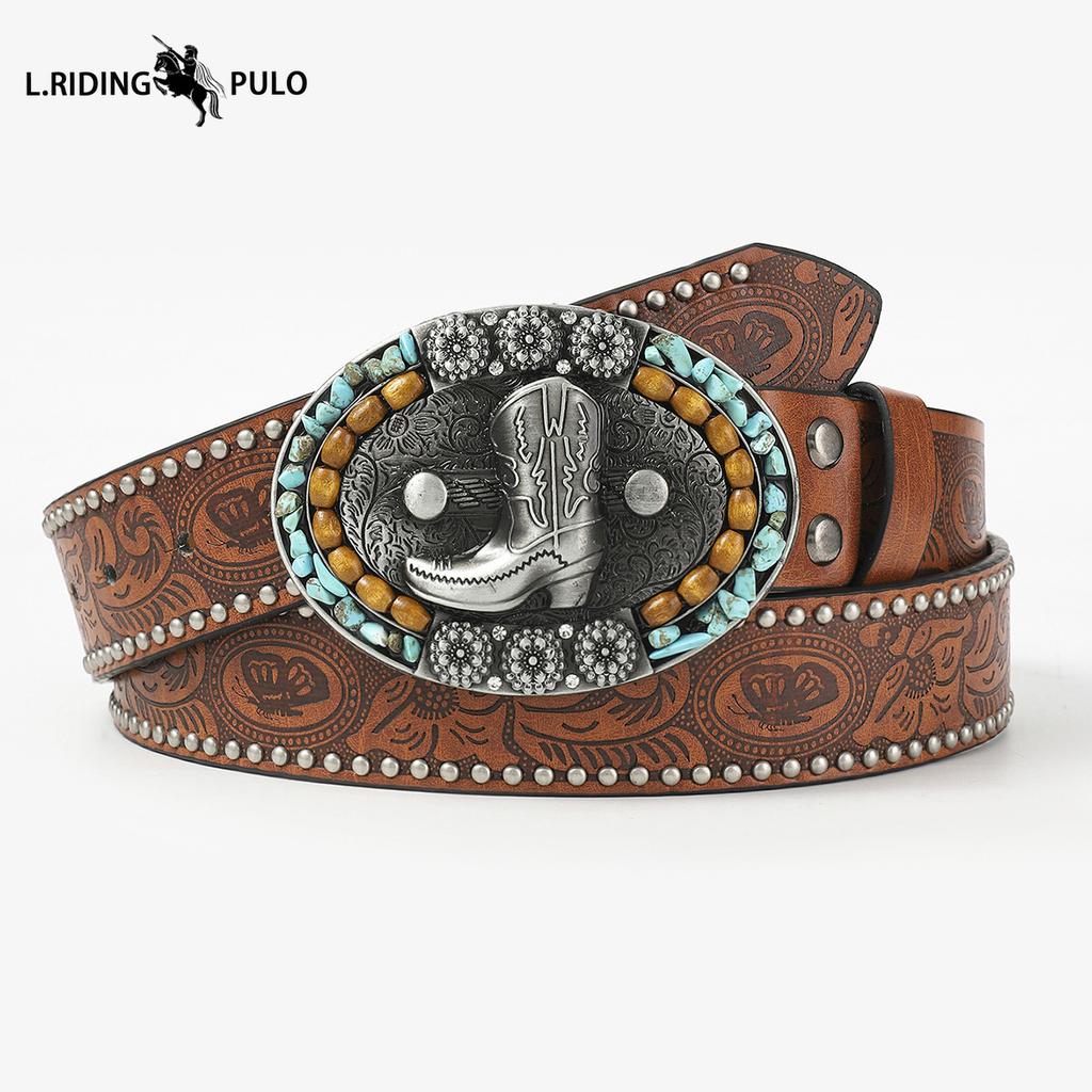 Bohemian Ethnic Style Belt Women's Fashion Retro Pattern Belt Men's High-end Women's Belt