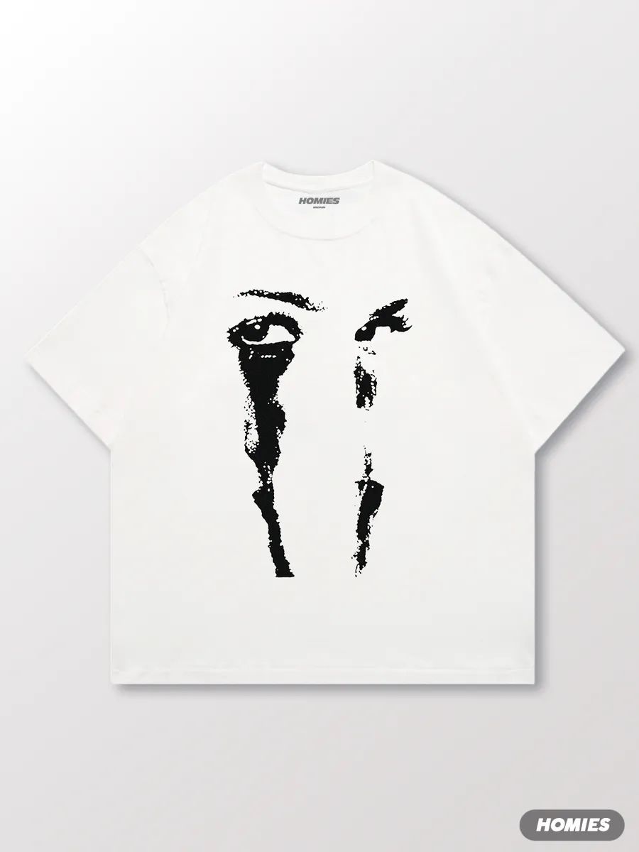 

Oversized cotton T‑shirt with Y2K print L