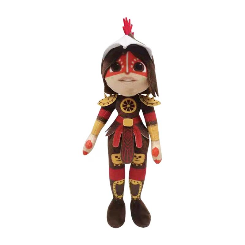 Maya And The Three Plush Toy Anime Cartoon Skull Warrior Plushie Figure Character Stuffed Doll Soft Pillow Gift for Fan Birthday