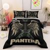 Bedding Set with 2 Pillow Shams Pantera Guitar Wings Camo Halo Rock Music Dorm Room Bedding
