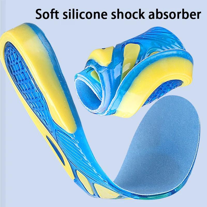2Pcs/4Pcs Silicone Gel Shoe Insoles Men Women Sports Shock Absorbing Insoles Soft Non Slip Shoe Pad Arch Support Orthopedic Pads
