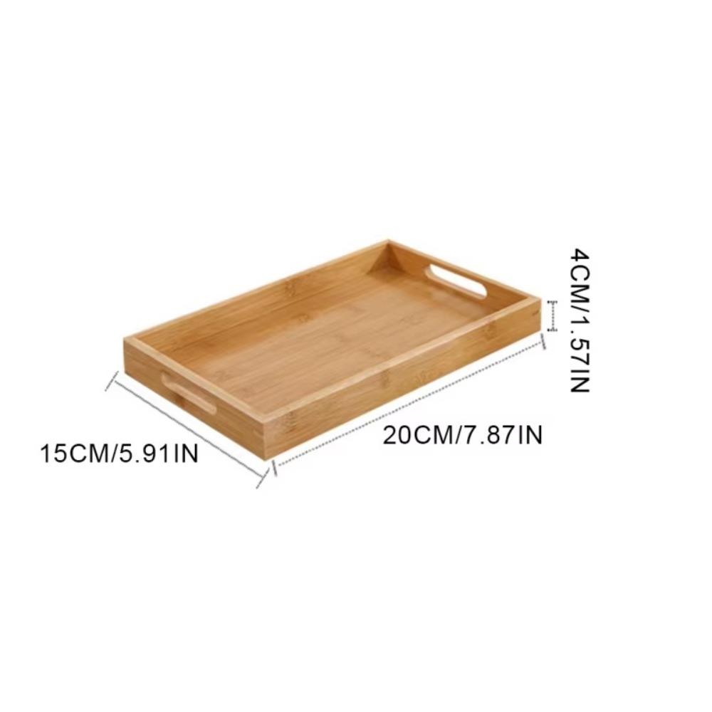 Household Storage Tray Bamboo Water Cup Plate Retro Tea Tray Dried Fruit