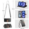 iPhone 17 Leaf Leather Flip Case with Crossbody Strap