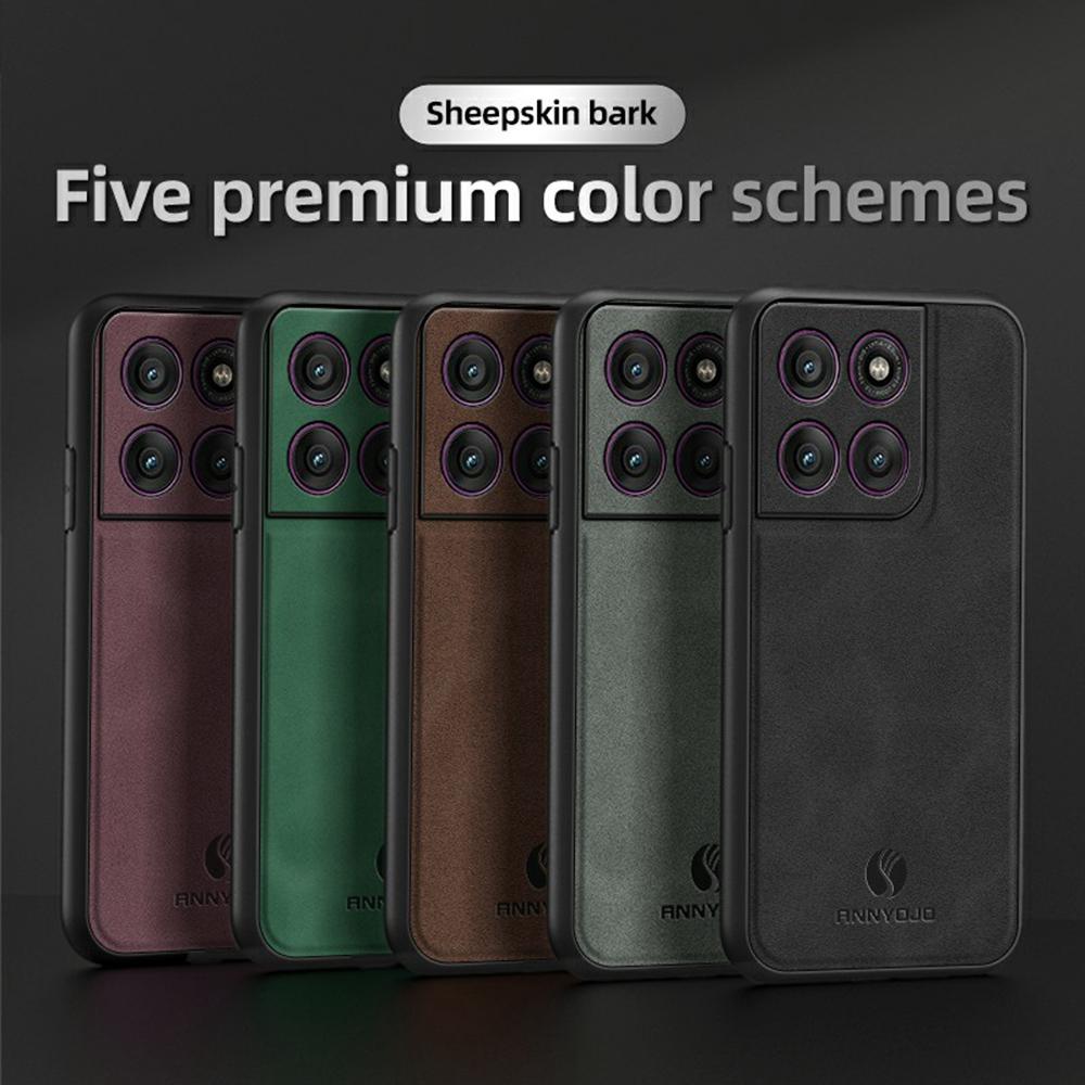 ANNYOJO For Motorola Edge 60 Pro 5G Case PU Leather+PC+TPU Anti Drop Phone Back Cover