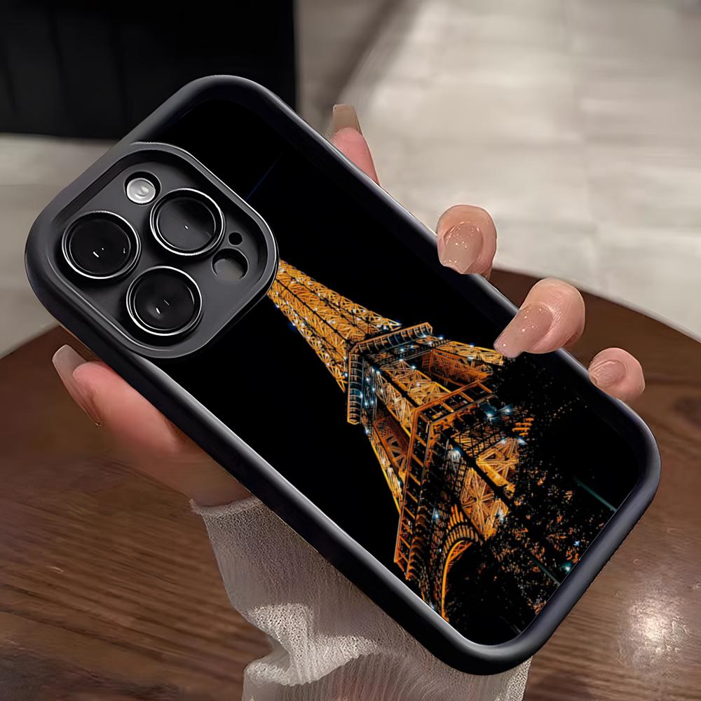 

Eiffel Tower Paris Phone Case For IPhone 17 Pro Max 15 Pro 16 14 Plus 12 13 Mini 11 Pro Shockproof Soft Cover iPhone 14