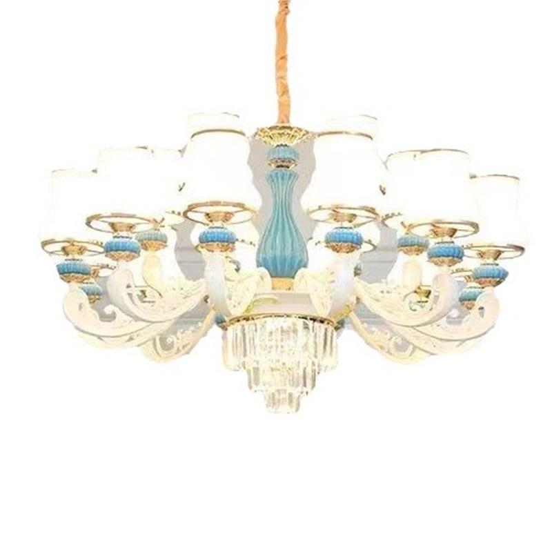 New 2024 European Crystal Chandelier for Living Room and Master Bedroom Luxury Lighting.