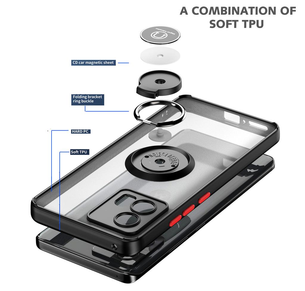 Armor Matte Case für Motorola Moto Edge 40 Neo Edge 30 Fusion Ultra Cover Ring Magnethalter Ständer Coque Funda