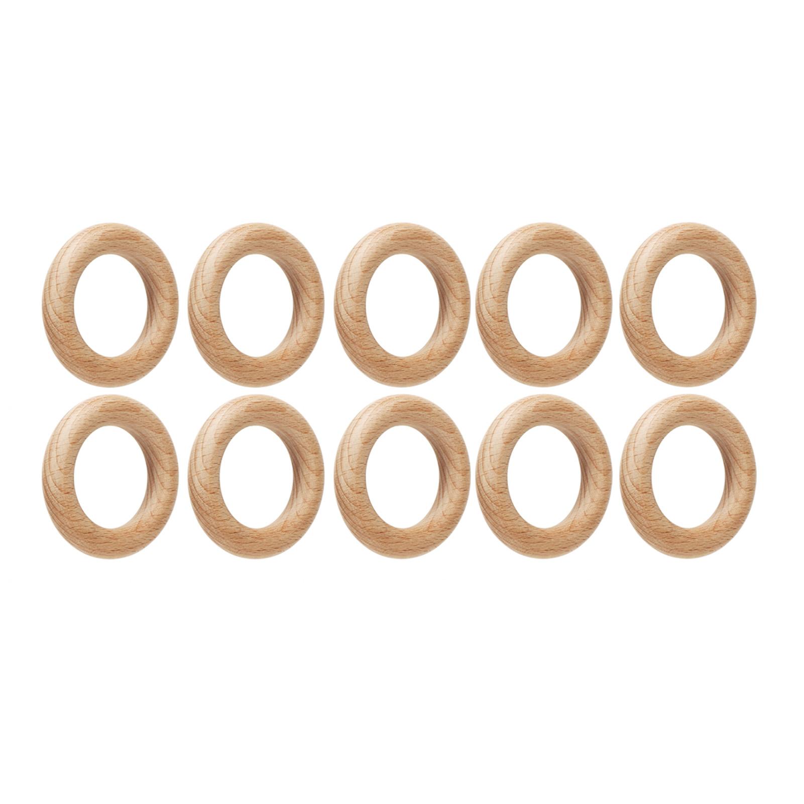 

30 шт. деревянных колец из бука, набор аксессуаров для поделок из дерева, набор для самостоятельного украшения дома 7 см 2,76 дюйма 6.5cm / 2.6in