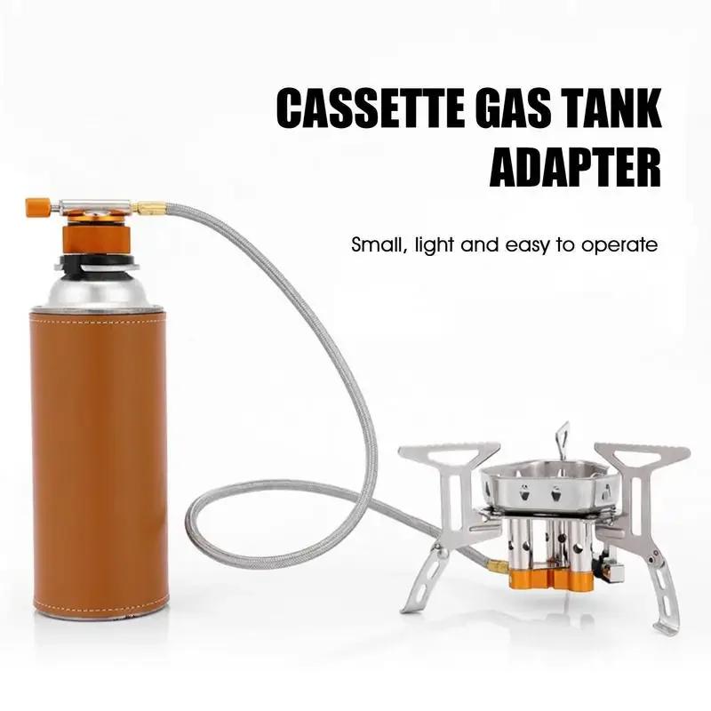 3 Pieces Camping Gas Stove Adapter Camping Stove Butane Adapter Split Type Furnace Converter Connector Camping Equipment