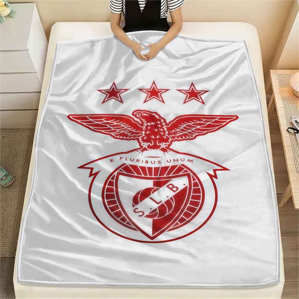 Benfica LOGO Flanelová deka, Vysoká kvalita, Pohodlná pro všechna roční období, Domácí dekorace, Teplo a pohodlí