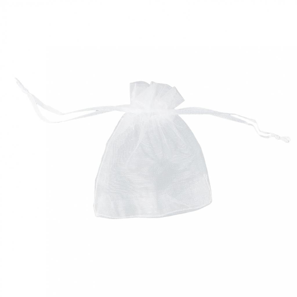 Klasické bílé organzové sáčky na párty 100 ks na události a suvenýry