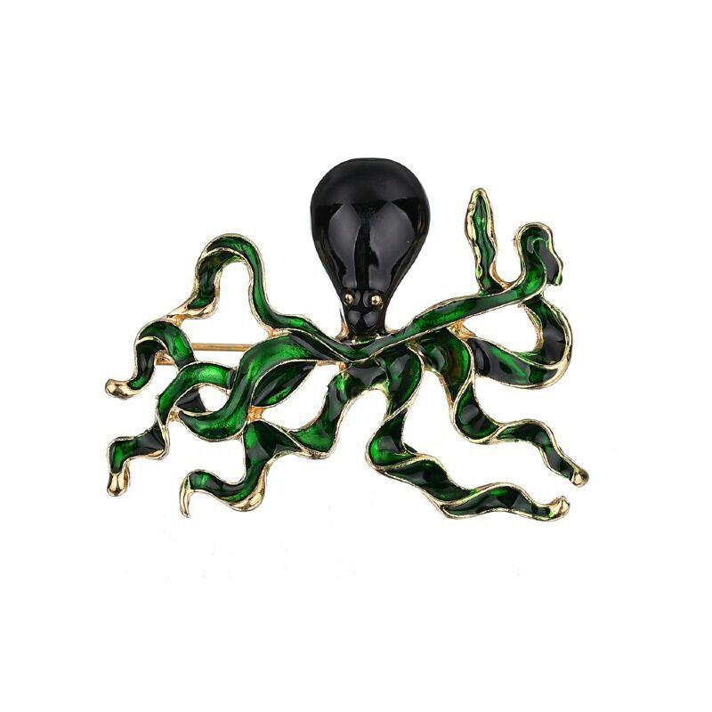 Animal Octopus Brooch Alloy Pin Accessory For Fashionable Men And Women