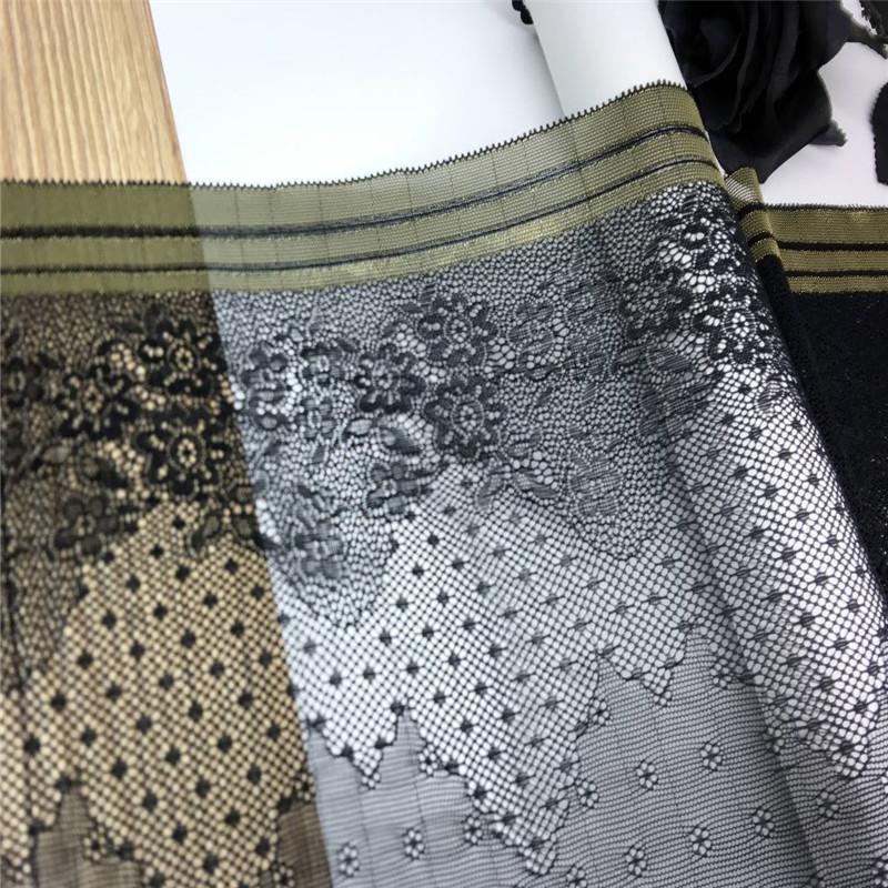 25cm Wide Elastic Lace, Stretchy Spandex Sewing Lace Fabric for Lingerie, Bra, Underwear, Garment & Crafting