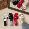 Fashion Red Women's Slippers 2025 Summer New Fashion Platform Roman Sandals Women Casual Beach Outdoor Slippers Women Flip Flops