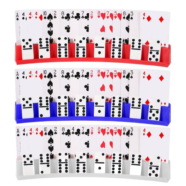 Poker Card Rack Playing Card Organizers Holder Game Rack Curved Playing Card Holder Stand, Poker Card Holder Organizers