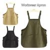 New Japanese Style Catering Workwear Apron Stain Resistant Household Painting Aprons Waterproof Work Clothes for Cafe Barber