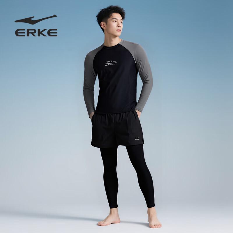 ERKE Men's Long-Sleeve Rash Guard & Swim Trunk Set
