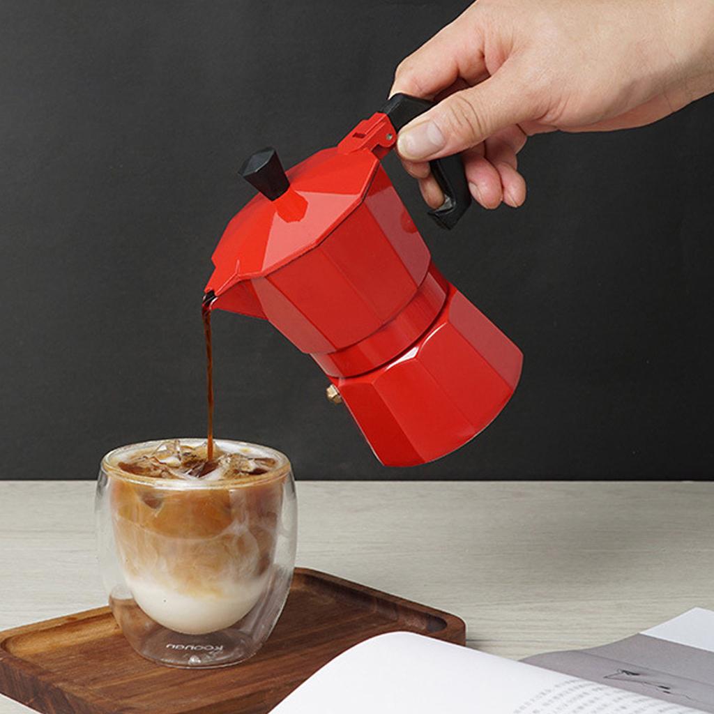 150ml Cafetieră Moka Distribuție Uniformă a Căldurii Aluminiu Plită Cafetieră Moka pentru Acasă Camping