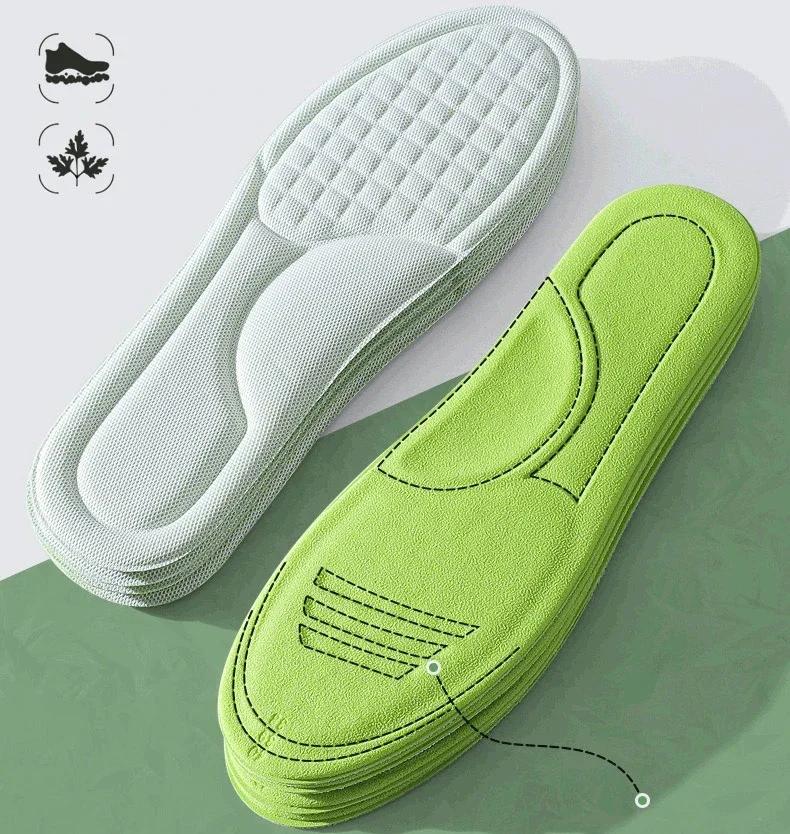 2/12pcs Nano Memory Foam Insoles Unisex Soft Sports Running Shoes Inserts Sweat-Absorbing Deodorant Cushion Shoe Sole Paddings