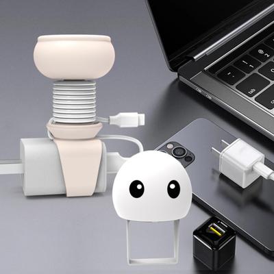 Silikonový organizér datových kabelů Kreslený chránič kabelů Flexibilní obal Úložná spona Univerzální držák nabíjecího kabelu na cesty Domů