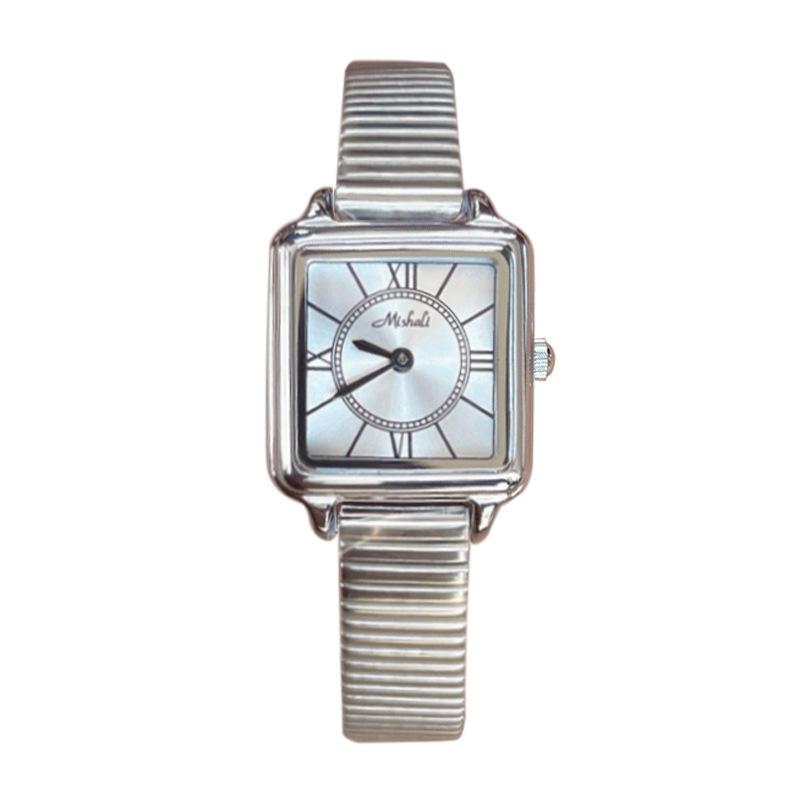 European Small Square Watch Fashion Steel Belt Watch Watch Watch Women'S Quartz Watch Wis Shrimp Skin