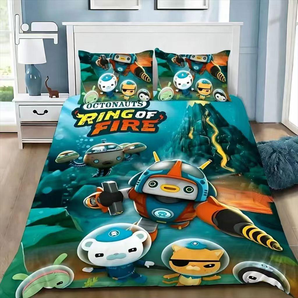 Cartoon Octonauts Duvet Cover Pillowcase Bedding Set Adult Boy Girl Bedroom Decoration Children Gift Single Double Large Size