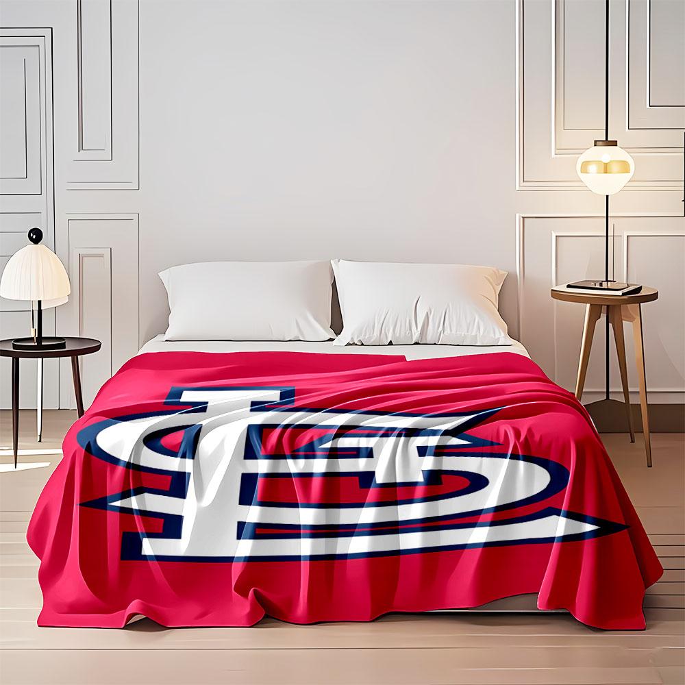 Red Blanket with Interlocking Letters print blanket soft and cozy perfect for the living room bed sofa or a nap,gift