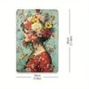 Vintage Woman Flowers Metal Poster Wall Art Garden Home Decor