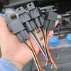 12V 5pin 40A Car Relay with SPDT Harness Sockets Color-Labeled Wires for Automotive Truck Van Motorcycle Boat Relay Harness