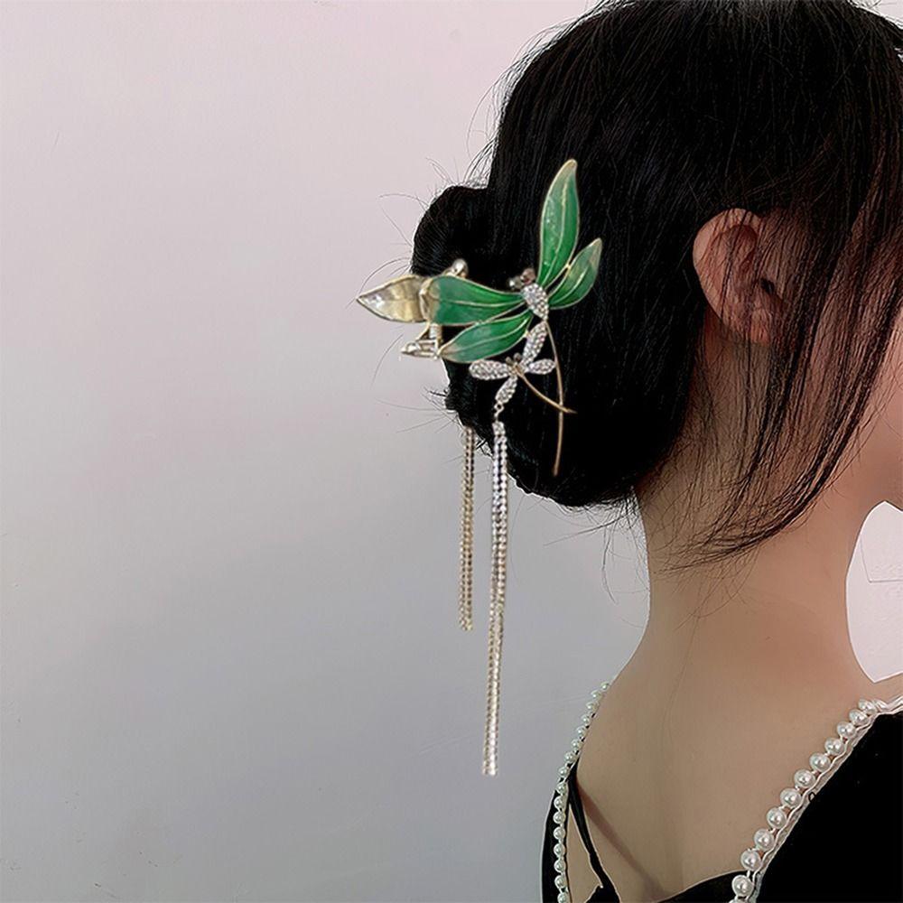 Hair Claw Korean Style Hair Clip Dragonfly Hair Claw Hair Accessories Women Crab Clip