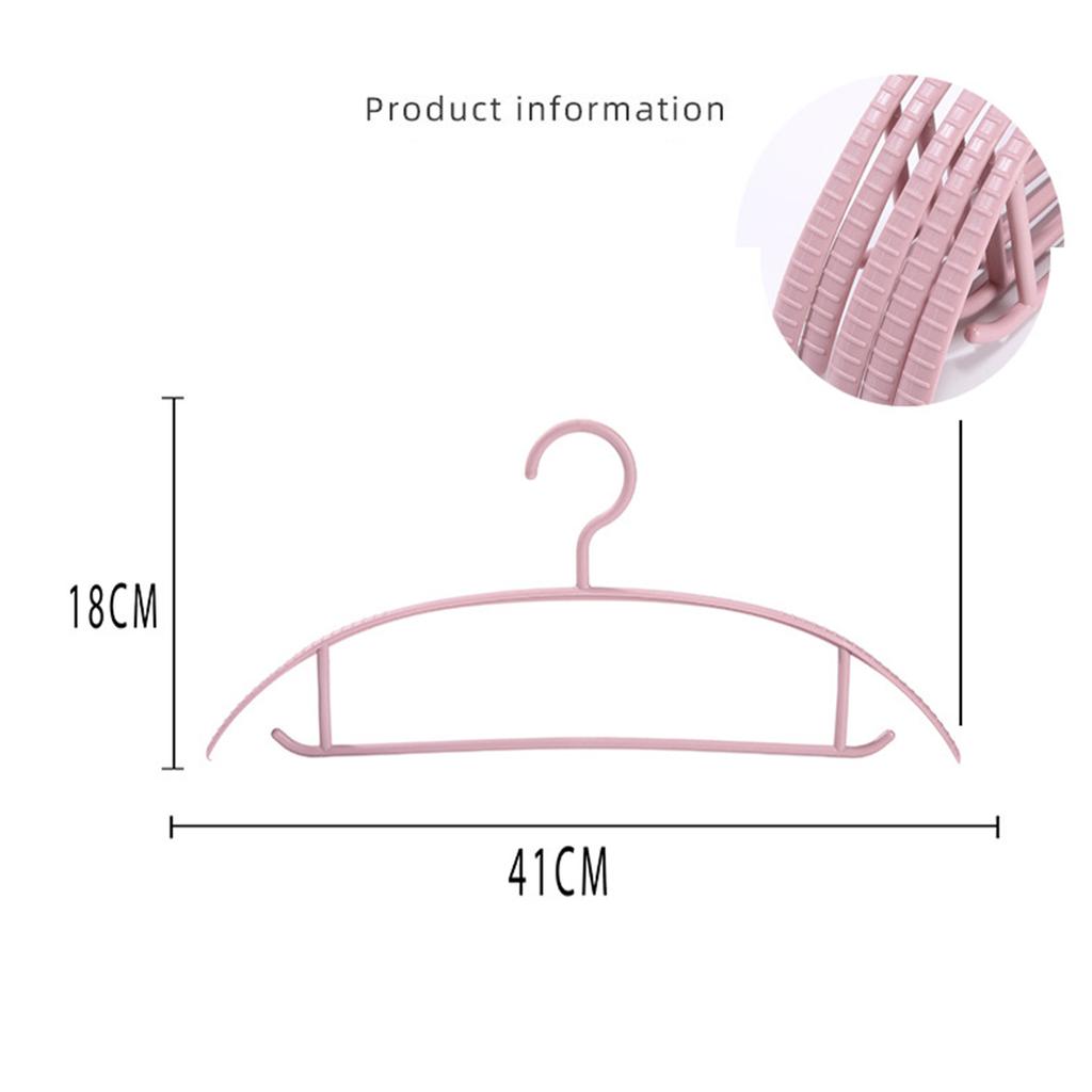 10pc Unmarked Anti-slip Clothes Hanger Dormitory Bed Clothes Hanger Household Thick Clothes Stand Adult Plastic Clothes Support Clothes Drying Rack