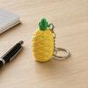 3D Printed Pineapple Keychain, Fruit Shaped Keyring Pendant, Small Pineapple Purse Bag Charm for Backpack, Handbag