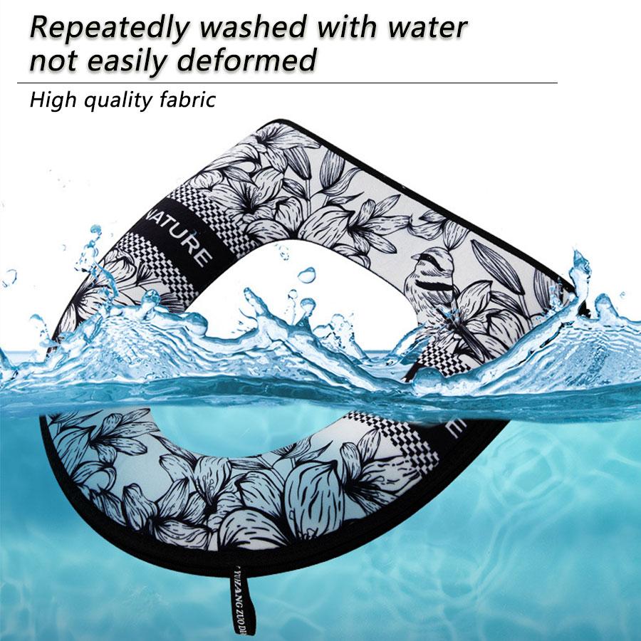1Pcs Thickened Toilet Seat Zipper Toilet Cover Cartoon Universal Waterproof Toilet Cover Simple Universal Waterproof Toilet Seat PadToilet Heating Pad