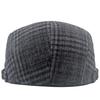 Plaid Beret Herre Britisk Cap Høst Vinter Tykk Varm Forover Cap Newsboy Cap