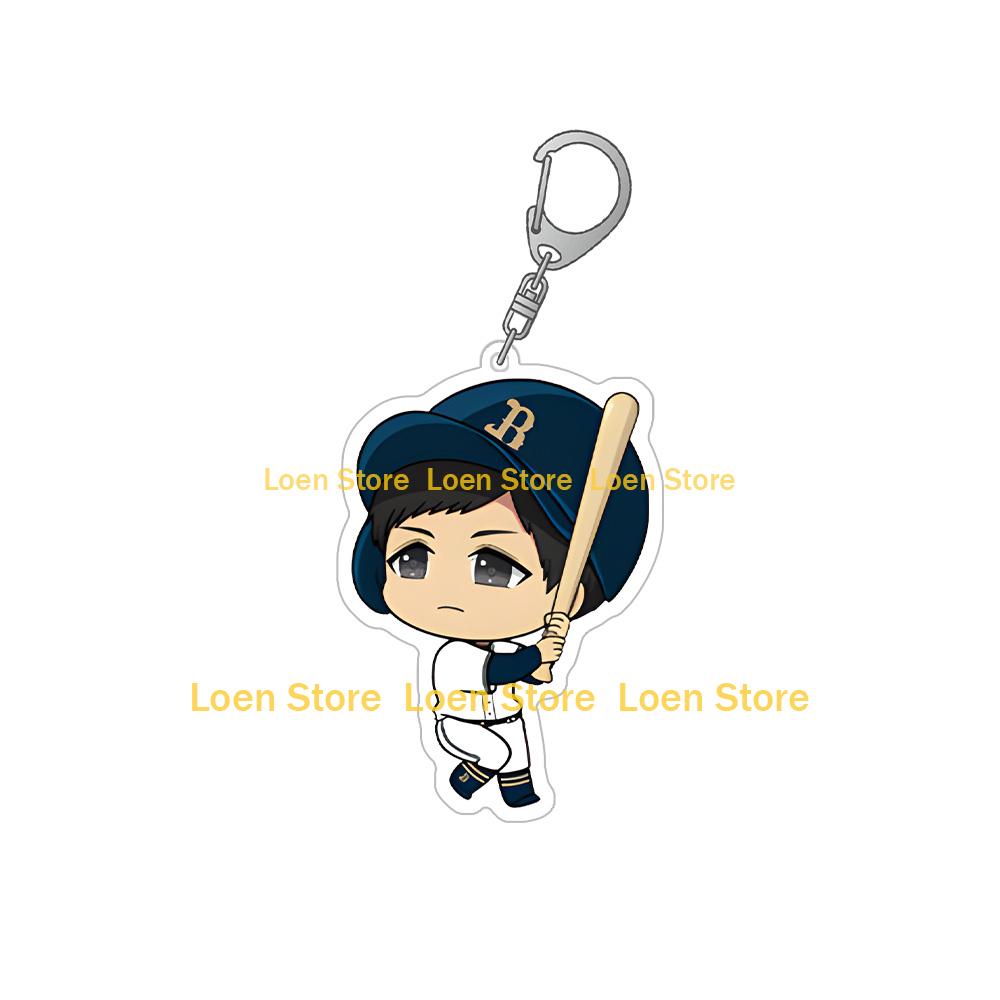 

Baseball Boukyaku Battery Pacific Alliance character Anime Toy new Acrylic keychain Bag pendant keyring ornament holiday gift 6CM Acrylic keychain