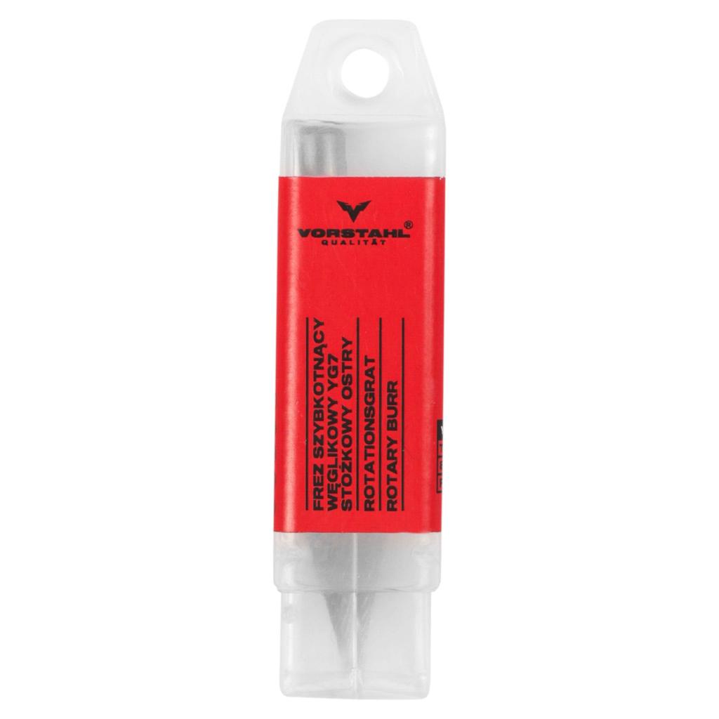 YG7 High-speed Carbide Milling Cutter, Conical, Sharp, 8x18mm, FI 6mm, Vorstahl