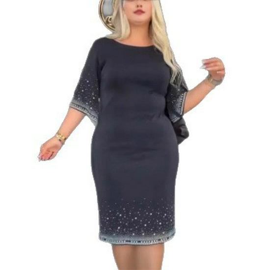 2025 Lato Francuski Europejski Styl Sukienka z Okrągłym Dekoltem Wyszczuplająca Talia