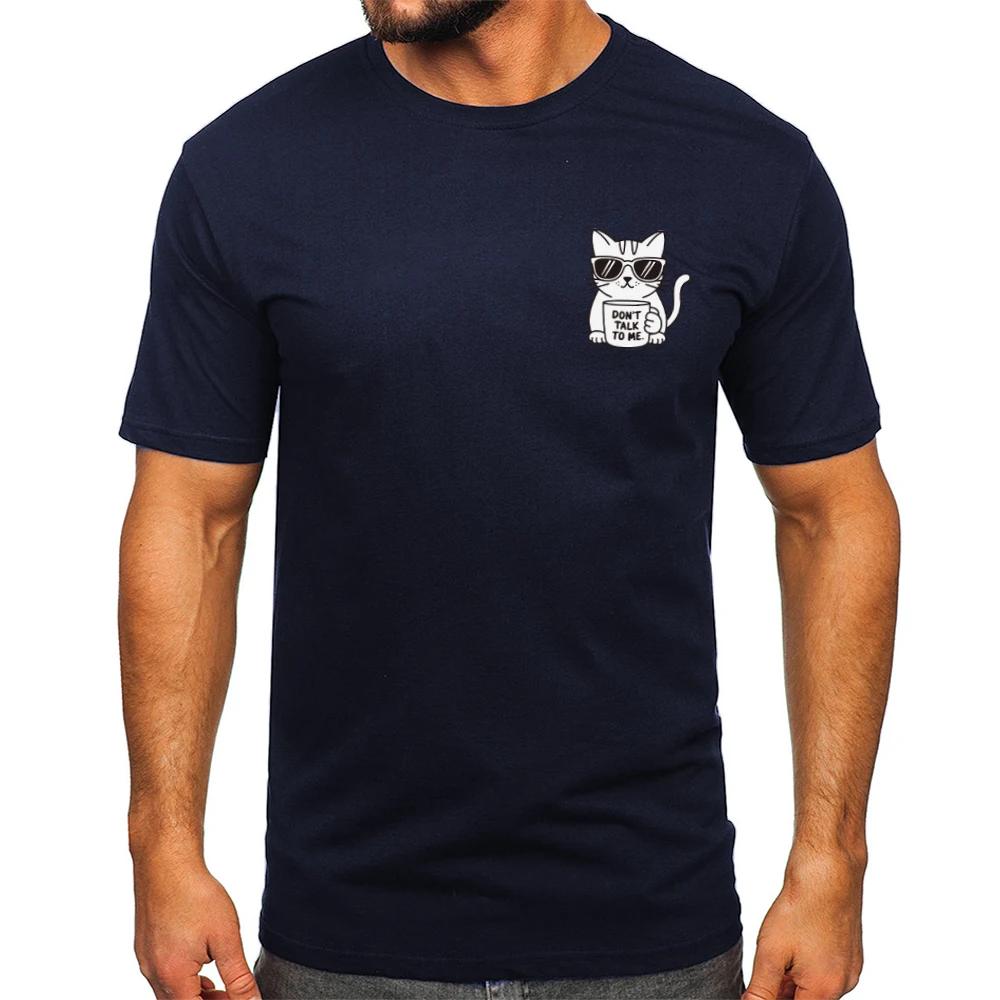 Cool Cat Logo TShirt 100 Cotton Minimalist Feline Symbol Tee for Unisex and Unisex Streetwear Essentials