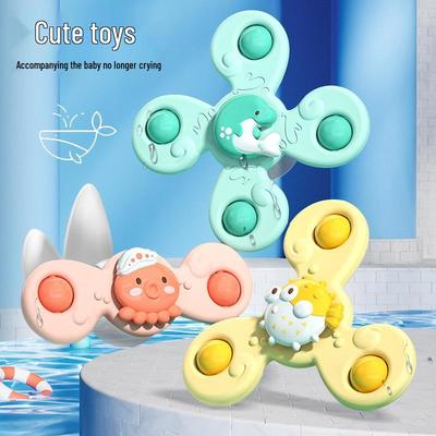Rotating Suction Cup Baby Rattle Toy - Fun High Chair Spinner for Children