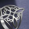 Ladies Ring Geometric Electroplating Hollowed Pattern Bright Luster Smooth Surface Dress Up Jewelry Witch Knot Stainless Steel Ring for Daily Wear