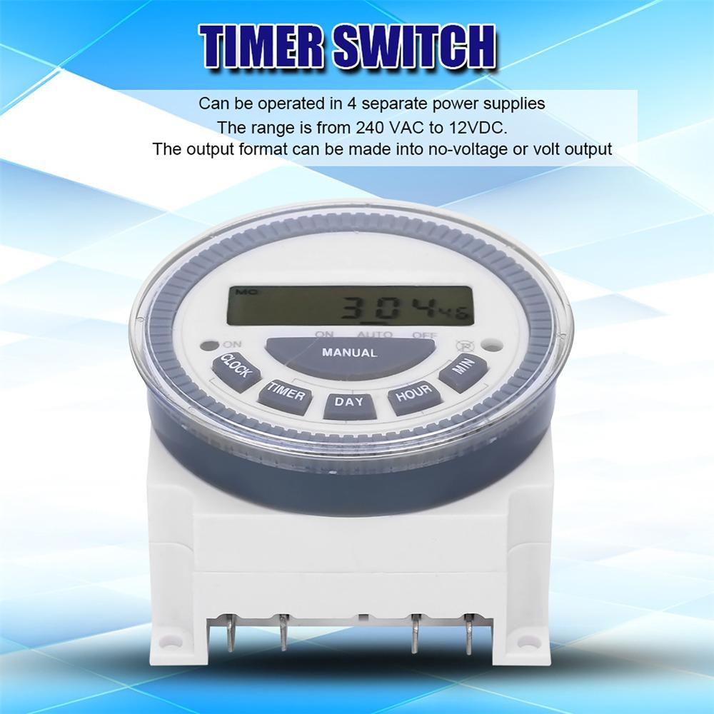 TM619H‑2 Time Control Switch DC12V 30A Electronic Timer Switch Panel Mount 4 Power Modes Digital Timer Controller